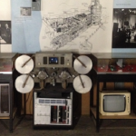 Image of display of old TVs
