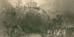 Engraving of Nottingham Castle on fire courtesy of Manuscripts and Special Collections, The University of Nottingham