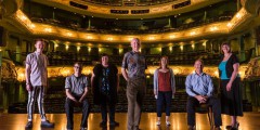 Daniel, Tom, Becky, Pat, Jen, James and Linda take the stage at the Theatre Royal