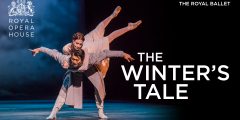 Two dancers next to the words The Winter's Tale