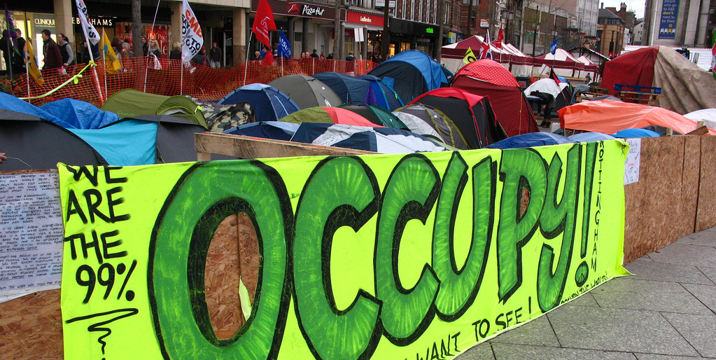 Image of the Occupy Nottingham Protest