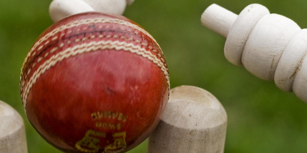 Image of Cricket Ball and Stumps