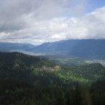 A photograph of the view of the Columbia River Gorge, Washington State side, from the Hamilton Mountain Trail