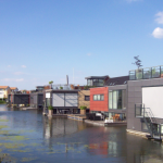 Floating homes in the Netherlands.