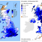 Figure 1. Illustrating the above average rainfall in the UK in Janaury 2014 and December 2015 Source: Met Office)