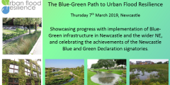 Details of the Newcastle 2019 dissemiantion event: The Blue-Green Path to Urban Flood Resilience