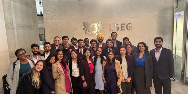 MBA Student Group Photo at London Stock Exchange