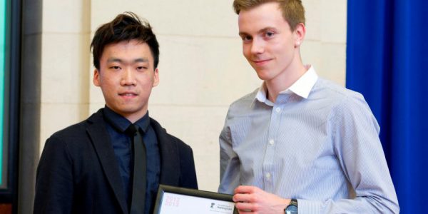 Alan Chan receives his Nottingham Advantage Award prize