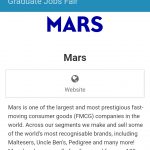 Mars information on MyNottingham App
