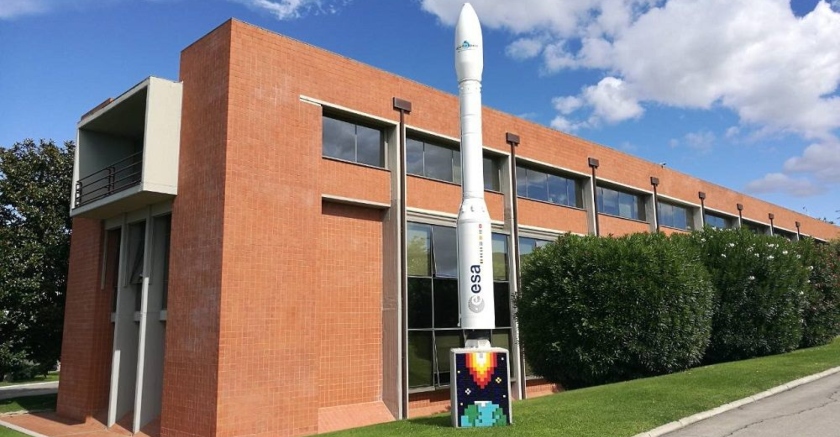ESA Rocket outside offices