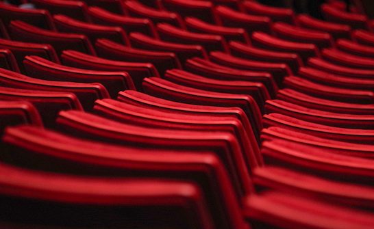 Close up of theatre seats