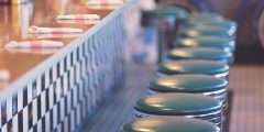 Stools in a retro diner