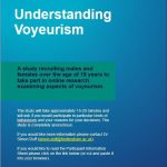 Poster inviting adults (over the age of 18) to complete a study about understanding voyeurism