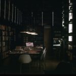The Art Library 'Hogarth Room' in the Portland Building c.????, digitised slide from Humanities Collection.