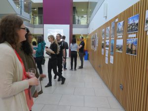 'Then and Now' private viewing in the Humanities Building Atrium.