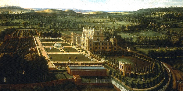 Oil painting of Wollaton Hall and Park, by Jan Siberechts, 1697