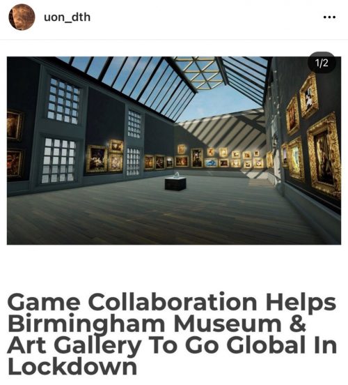 Screengrab of a virtual exhibition shared on DTH's Instagram account