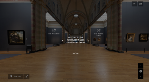 Screenshot of virtual tour of the Rijksmuseum