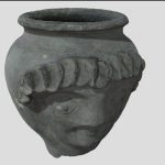 Screengrab of Roman Face Pot from sketchfab