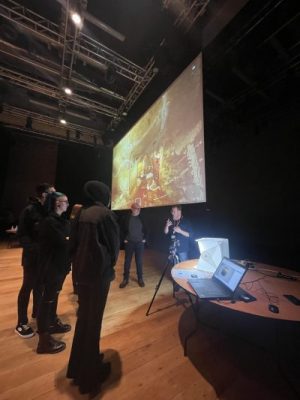 DTH manager Matt demonstrates the 3D Photogrammetry set up at the Nottingham Contemporary