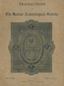 Scan of the front cover of a Hunter Archaeological Society journal from July 1914