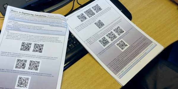 Document with QR codes