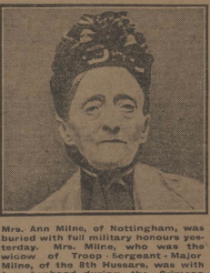 Ann Milne black and white photo in newspaper