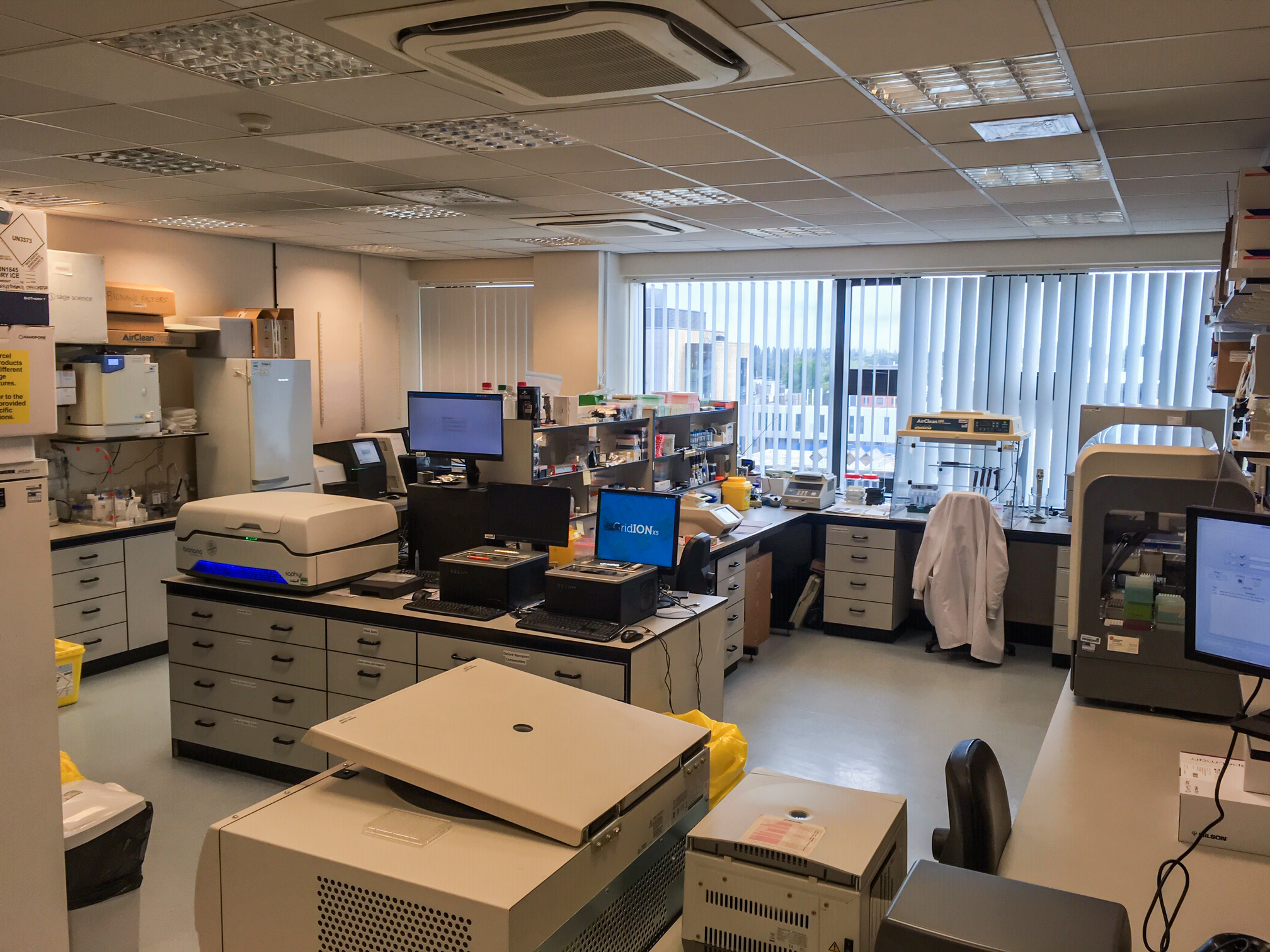 The genomics laboratory, Deep Seq, features equipment to help researchers gain long reads of DNA