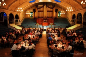 Guests sat down for dinner in the Great Hall (Photos courtesy of Martin Sylvester Photography) 
