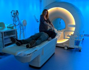 MRI scanner with participant