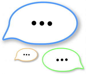 Speech bubbles - sharing your views