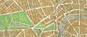 Detail from Geographia Pictorial Plan of London