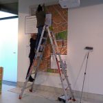 Installing the back-wall map graphic