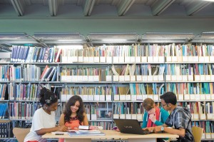Students in a University library