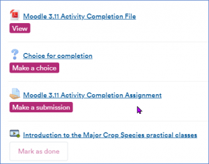 Moodle completion tracking in 3.11