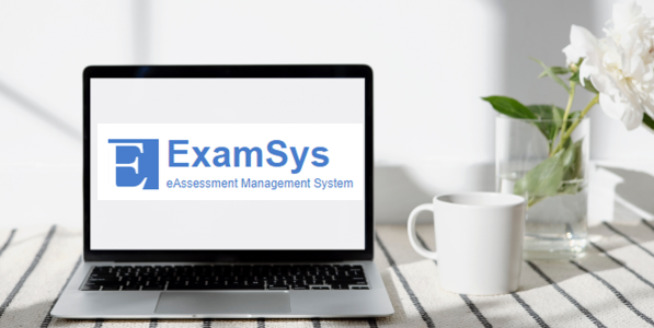 ExamSys logo on a computer screen