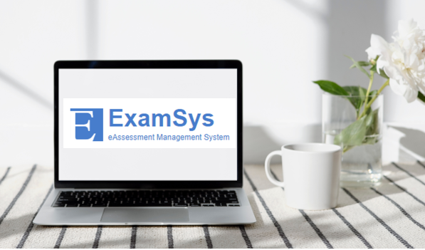 ExamSys logo on a computer screen