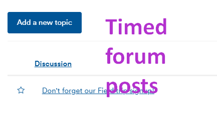 You can time forum posts in Moodle