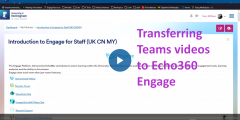 How to transfer Teams recordings to Echo360.