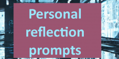 Personal reflection prompts title slide
