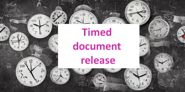 Timed document release illustration