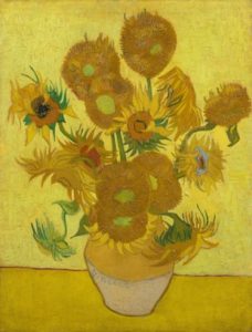 A painting of Sunflowers by Van Gogh