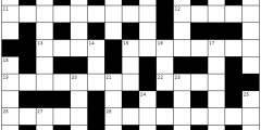 The blank crossword grid