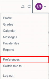 The drop-down menu, which appears when you click your profile profile picture.