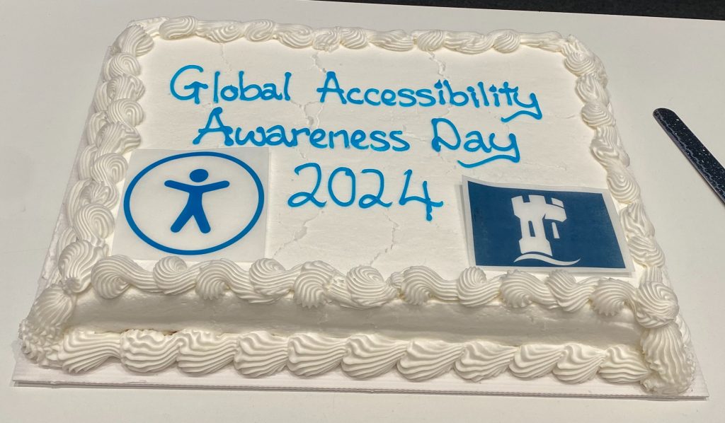 Global Accessibility Day cake.