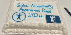 Global Accessibility Day cake at the University of Nottingham.
