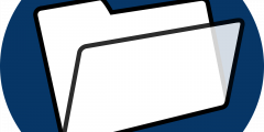 A computer file icon