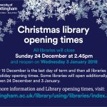 Library Christmas opening times