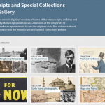 Screenshot of the new Manuscripts and Special Collections Digital Gallery