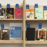 Display of Black History Month titles in Hallward Library